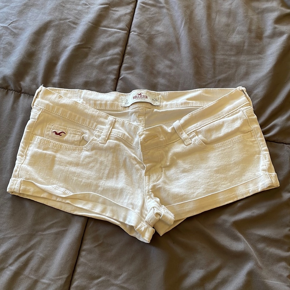 Hollister white shorts